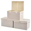 Collapsible 3 Packed Large Storage Boxes Fabric Foldable Storage Cubes Bin Baby Nursery Toy closet organizer Household Storage