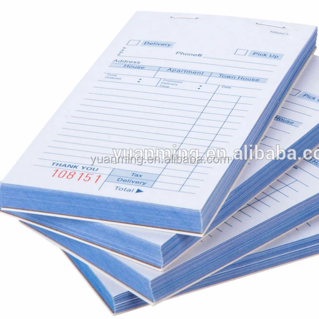 3 Parts White Carbonless Order Delivery Form