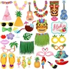 Luau Photo Booth Props Kit for Hawaiian Tropical Beach Summer Pool Party Decorations Supplies PFB286