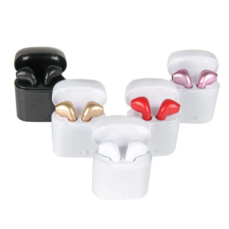 

2019 Mini Size I7 Tws Earphone Wireless Earbuds Blue Tooth For Iphone7 Android Ios Phone, Black/white/gold/red/