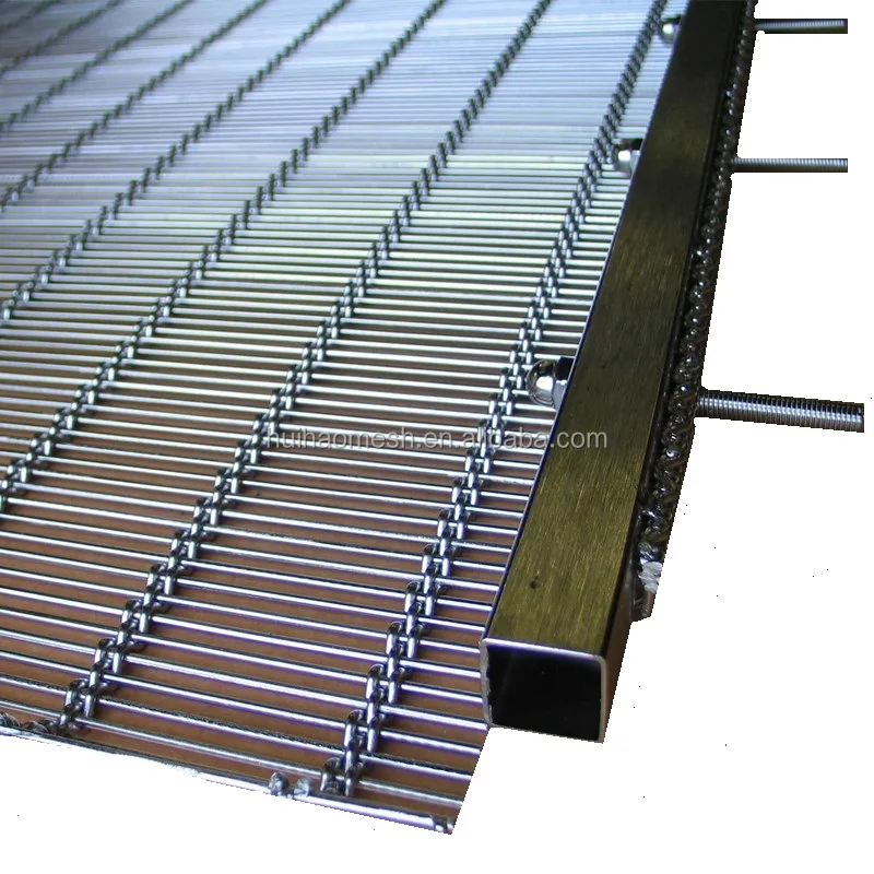 Room Divider Aisi304 Square Weave Wire Mesh,Crimped Type Architectural