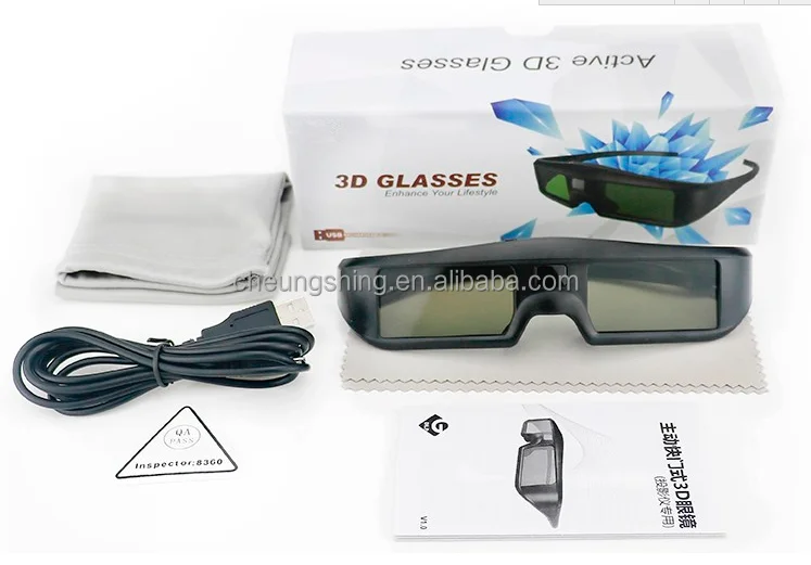 
Factory wholesale active shuetter rechargeable 3d glasses with good price 