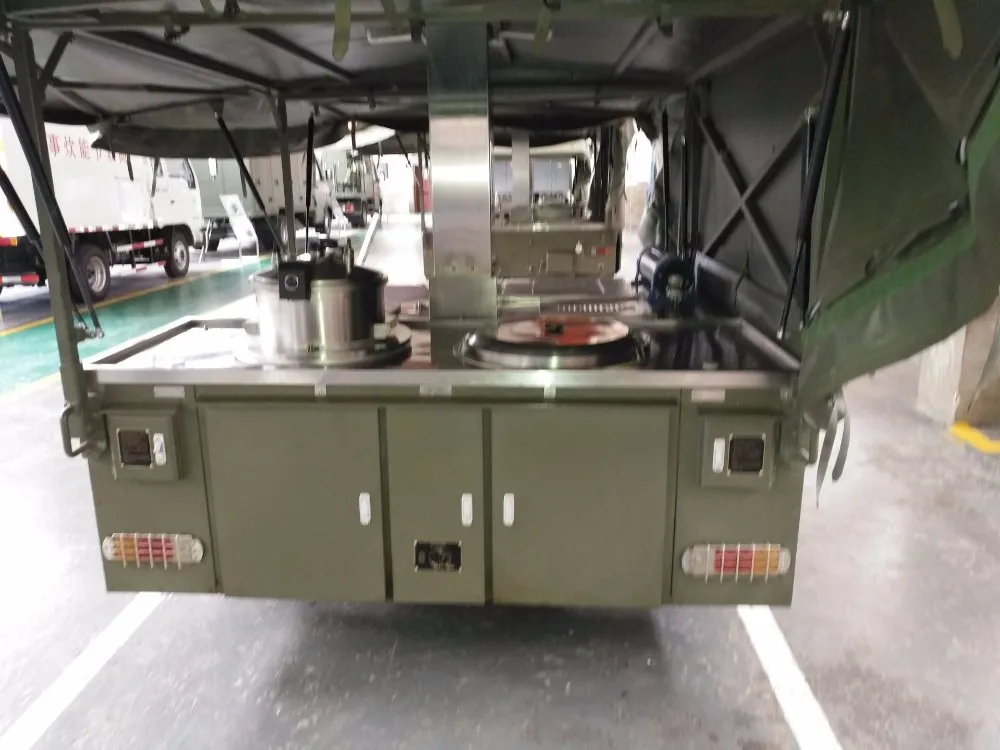 Military Field Mobile Cooking Kitchen Trailer For Army Camping Shower