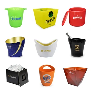 Image of custom vodka bottle champagne beer led ice bucket plastic acrylic wine bucket