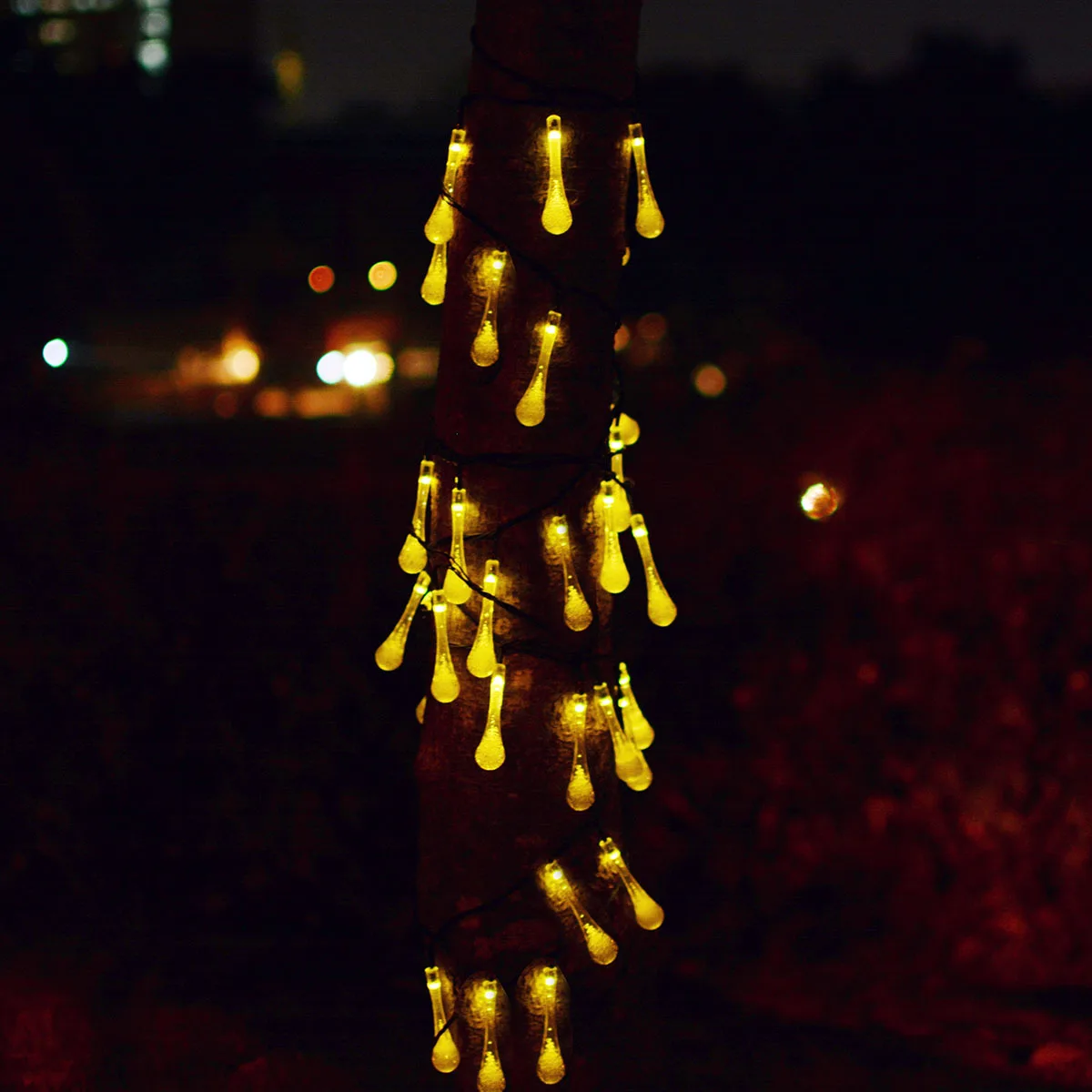 Solar Light String 20LED Ice Cone Waterproof Spring Festival Holiday Garden Decoration Light String