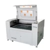 White cheap laser engraving machine 600mm*900mm with electrical up-down water chiller air pump for wood