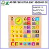 Wooden children's early education hand grasp knowledge on board plate embedded figure cognitive logarithmic educational toys