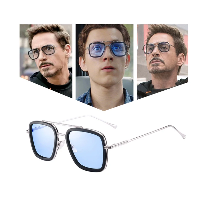 

Newest Avengers Iron Men Spider Men Glasses Endgame Tony Stark Steampunk Sunglasses, Any colors is available