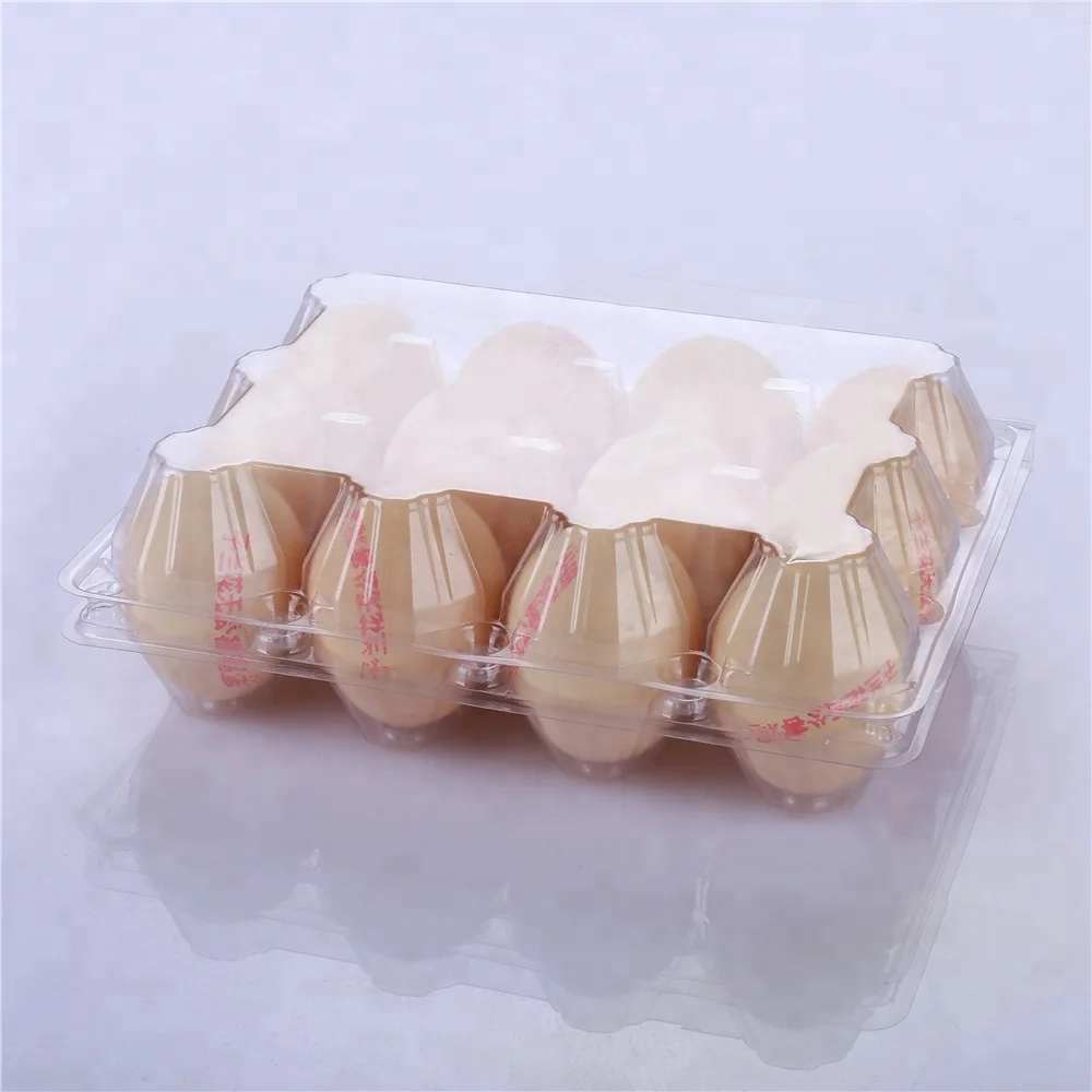 
Wholesale Clear 12 Cell Pack Plastic Tray Packaging plastic egg tray For Chicken Egg 