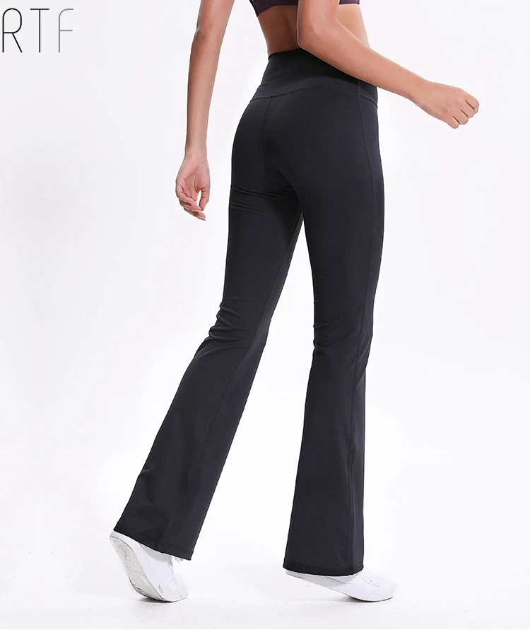 
Custom the best quality boot cut wide leg yoga pants wide leg fitness leggings 