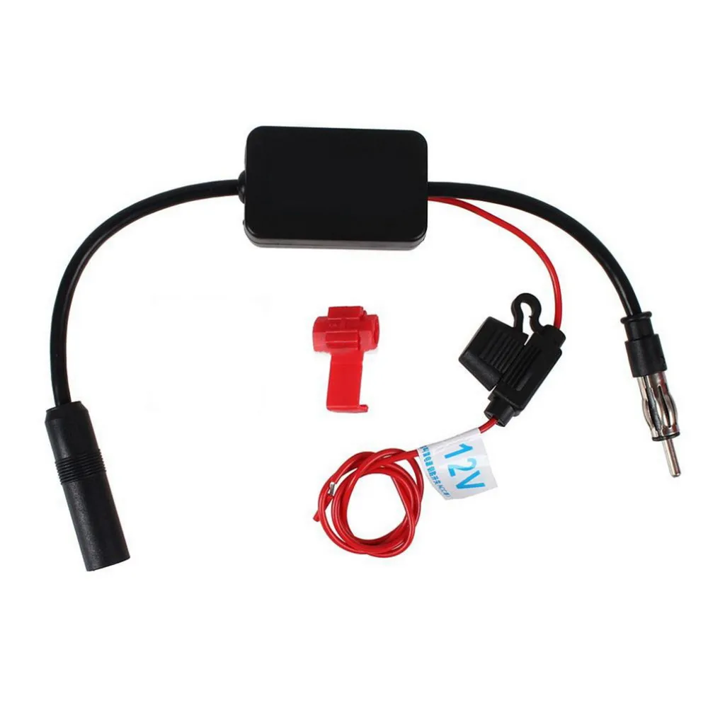 

Black 12V Car Automobile Radio Signal Amplifier ANT-208 Auto FM Antenna Booster