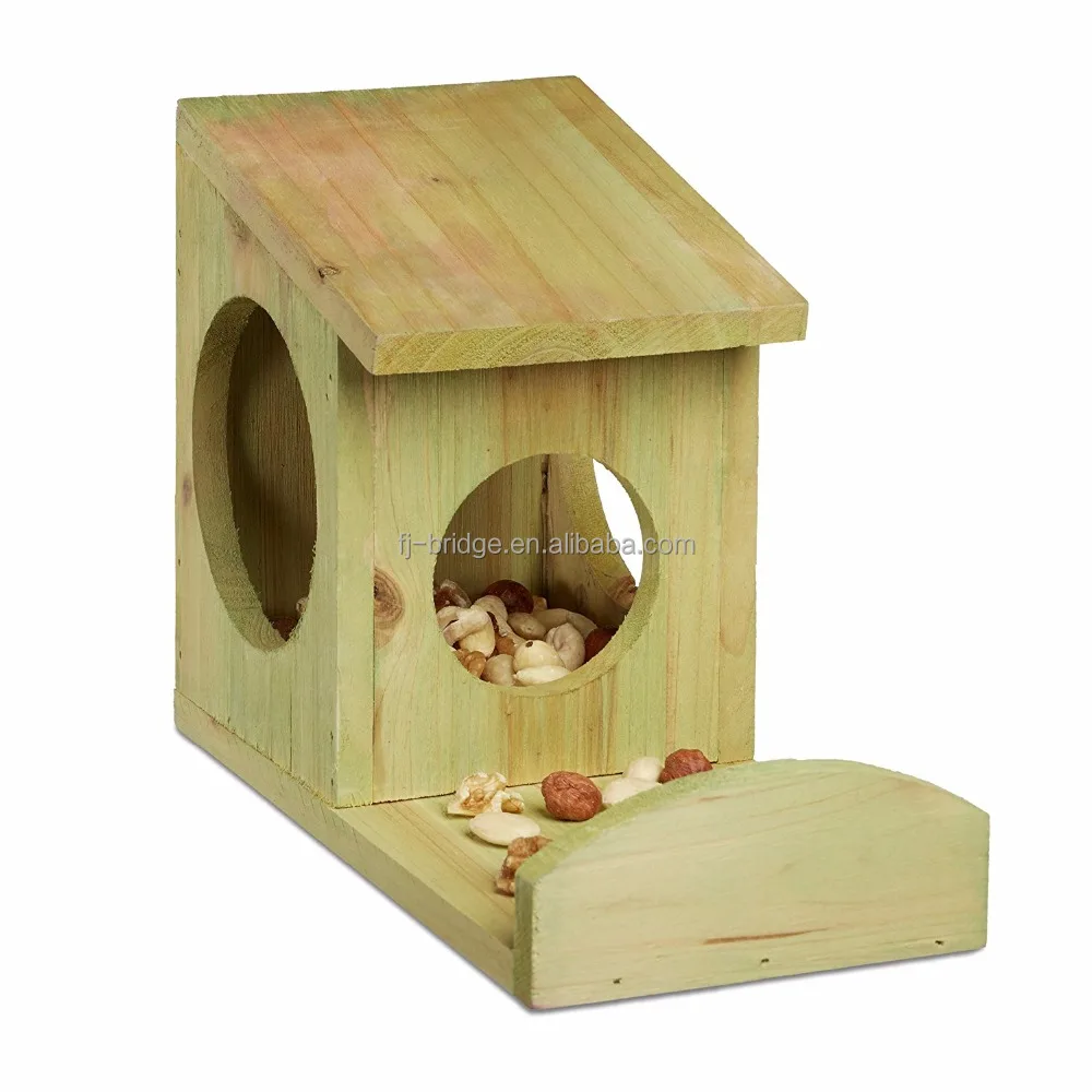 Weather Resistant Bamboo Wooden Hanging Squirrel Or Bird Feeder