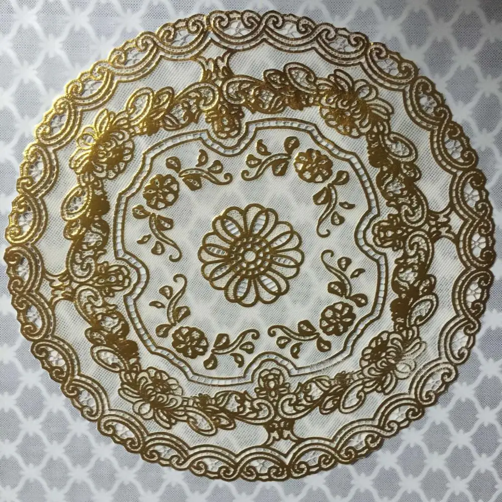 30cm Round Gold Lace Placemat Design Summary Buy Round Lace Placemats