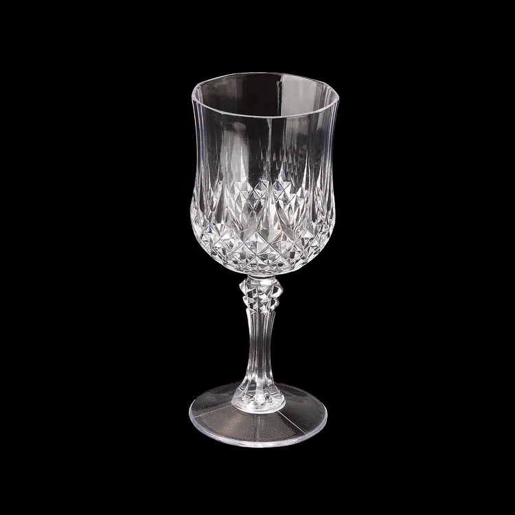 

Parties Weddings Used Champagne Flutes Plastic Wine Cup Heavy Weight Crystal Plastic Wine Glass, Transparent clear