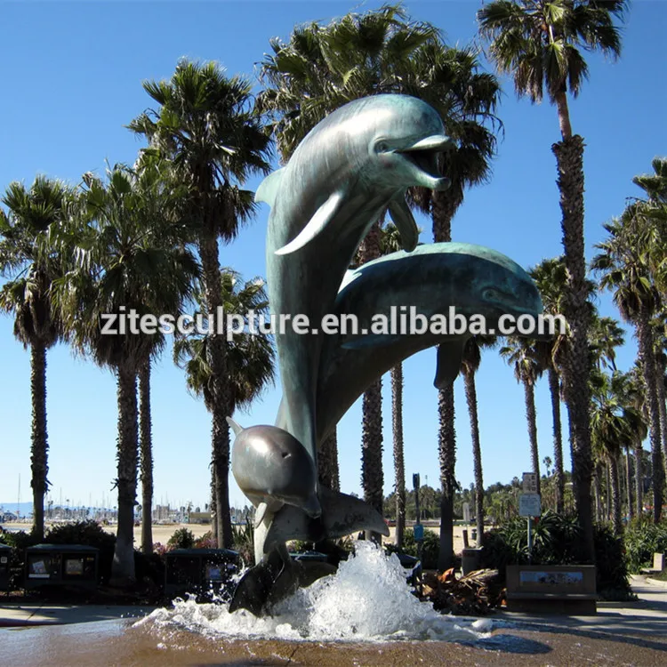 Metal Brass Sculpture Dolphin Fountain Statues For Swimming Pools Buy