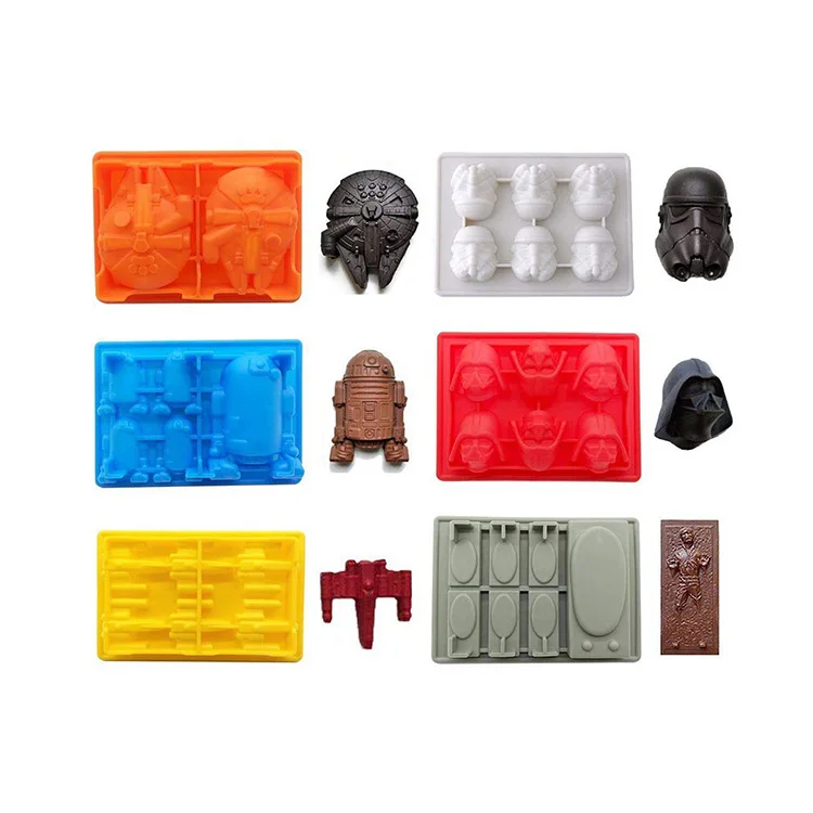 
Amazon Hot Selling Silicone Ice Cube Tray and Silicone Ice Maker Star Shape War for Chocolate Cake Mold 