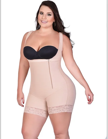 

D001 plus size xxxxxxl fat women corset shapewear women bodysuit, Nude;black