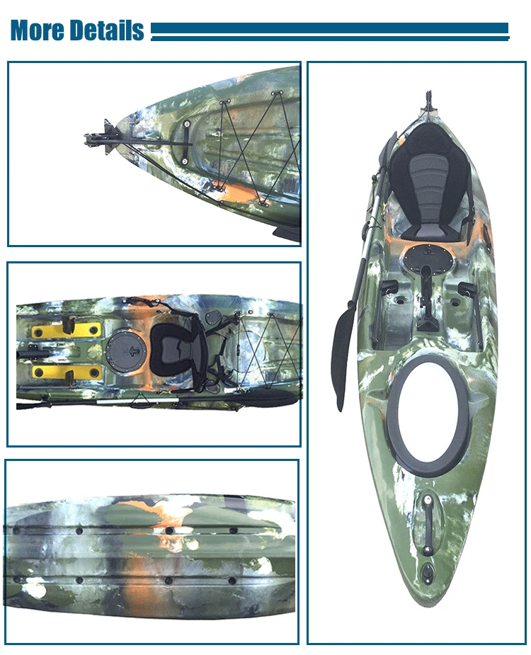 Wholesale Made in China Cheap One Person Sit on Top Ocean Plastic Canoe Fishing Kayak