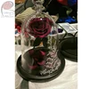 Mother's Day Wholesale long lasting preserved roses in pattern design glass dome