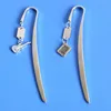 Metal Bookmark Page Marker with Charm,Dangle Charm Pendant Bookmarks