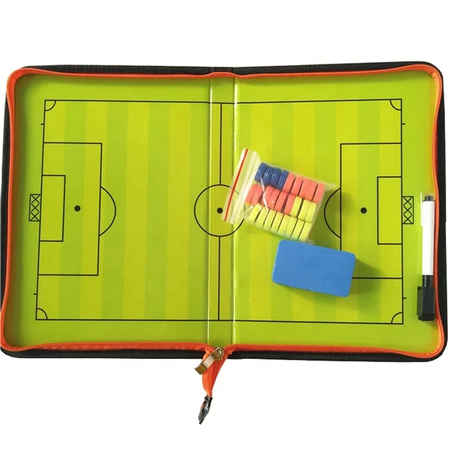 

football training magnetic soccer coaching board with pen dry erase clipboard teaching tactic board soccer, As picture