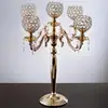 Tall Crystal Votive Candle Holder Rose Gold Wedding Candelabra Chandelier Centerpiece