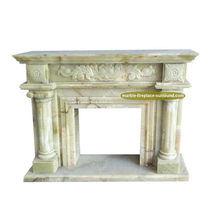 Luxury 3d Handmade Jade Fireplace Mantel Wall Decor Customizable