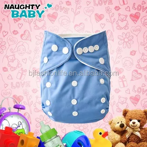 

Naughty baby  Eco-friendly Plain color baby boy girl pocket Cloth Diaper with microfiber insert