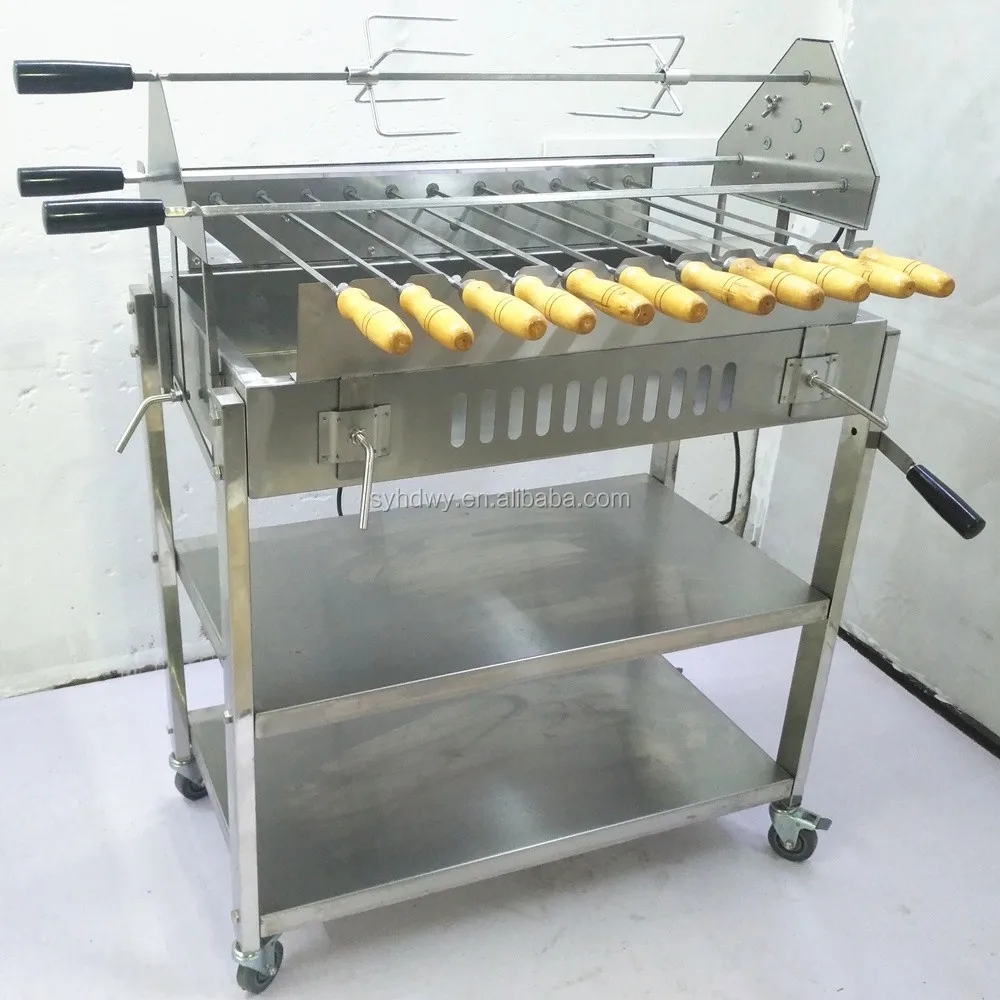 Commercial Charcoal Chicken Bbq Cyprus Grill Roaster Rotisserie