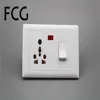 Manufacturer Luxury White pc 20a switch 16a socket and mf socket with indicator