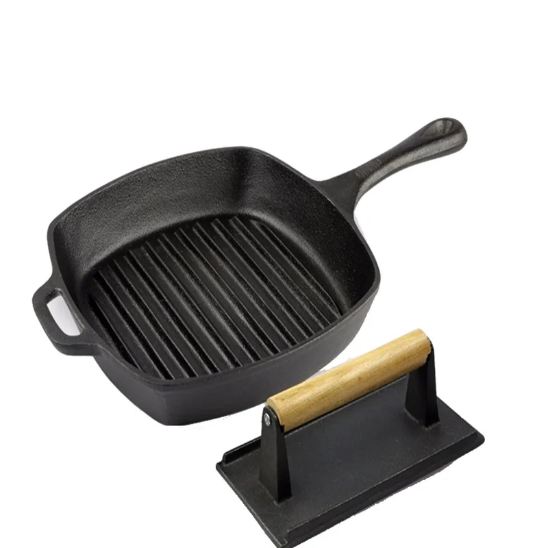 Cast Iron Steak Weight / Bacon Press With Wooden Handle Buy Cast Iron