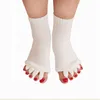 New toe five finger yoga spa gel knitted toe separator socks