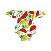 beautiful watermelon pattern summer short sleeve baby boutique clothes baby romper organic cotton