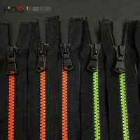 

5# 7# Custom colour length waterproof open end resin zipper for tent cycling cloth wear