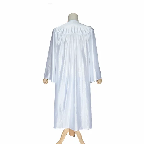 Shiny White Church Gown Choir Prayer Robe Buy Prayer Robe,Choir Robe