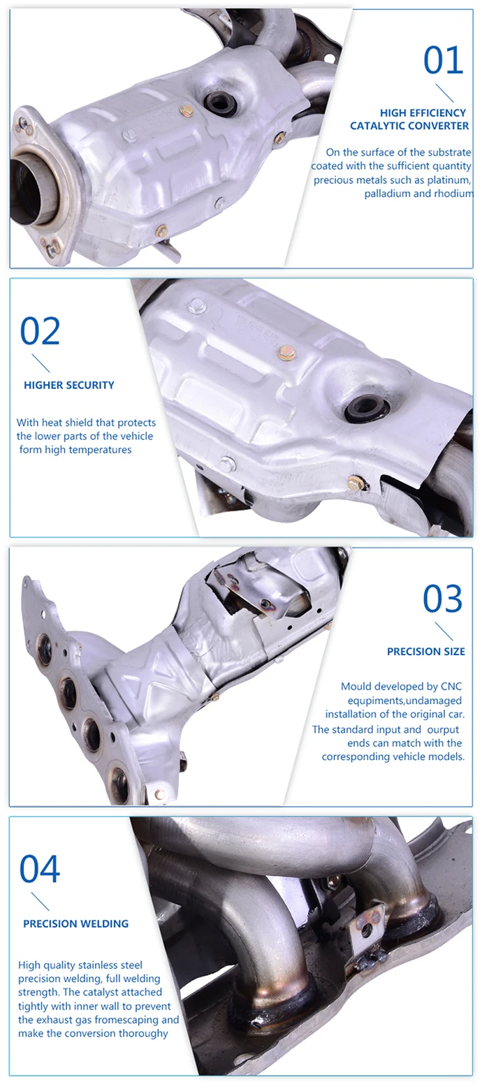 3 Way Catalytic Converter Fit Mazda Rx8 Exhaust Manifold High Flow