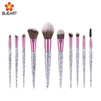 

BUEART MOQ: 30SETS CUSTOM LOGO NEW DESIGN CRYSTAL Diamond Glitter Free cruelty Hair brush PRIVATE LABEL acrylic brush