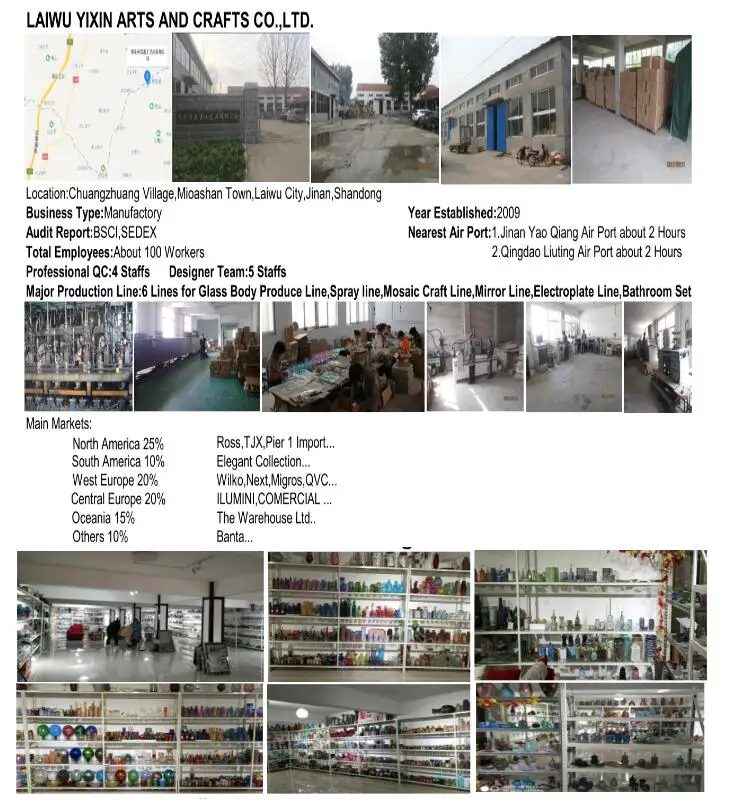 Wholesale Conjunto de accesorios de baño de cristal mosaico, accesorios