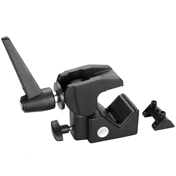 

High Quality Aluminum Camera Photography Super Strong Durable Clamp, Black/red