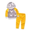 Baby girls boys cotton clothing sets autumn set girl hello world print clothes