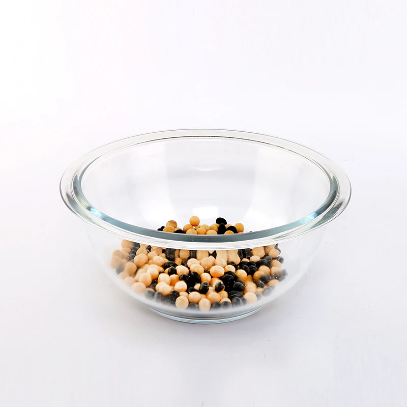 Heatresistant Microwave Oven Safe Glass Bowl Set With Plastic Lid