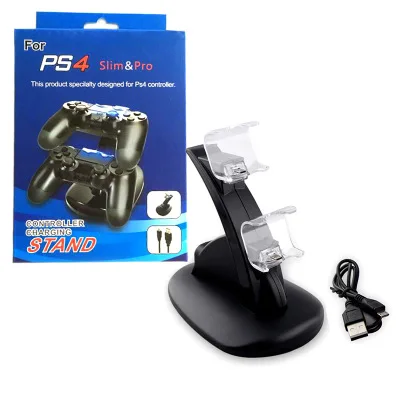 

USB Dual Gamepad Charger Controller Game Controller Power Supply Charging Station Stand For Playstation 4 PS4