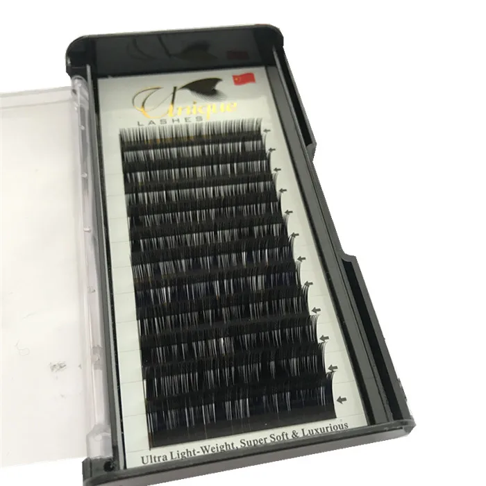 

Wholesale black matte 0.10 0.15 0.20 ellipse flat lashes extension