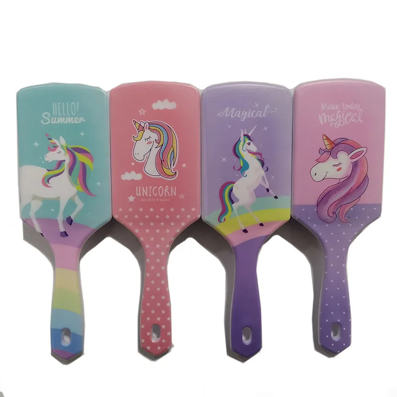 

Free shipping New Design Plastic Head Massage Square Hair Brush With Cushion, 4 colors