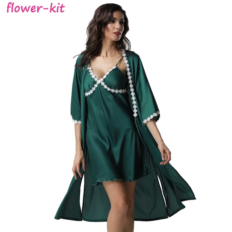 

wholesale new design silk pajamas women