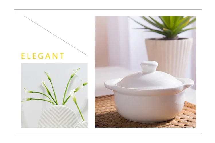 Wholesale Dinnerware White Ceramic Soup Tureen With Lid