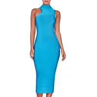 

Guangzhou wholesale price blue party dress bandage women fashion clothing