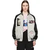 OEM Women Design Reversible long sleeve satin Grey & Black Improved Clinch Sukajan colorblocked Bomber Jacket