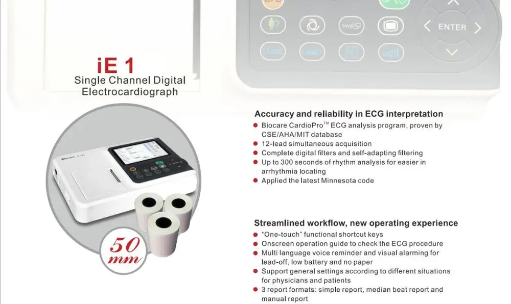 Hospital ecg machine Digital Electrocardiograph ecg machine