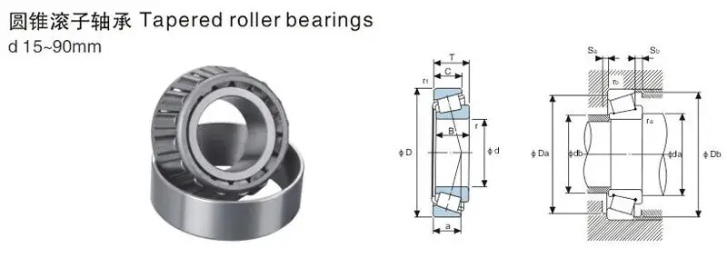 taper roller bearing drawing